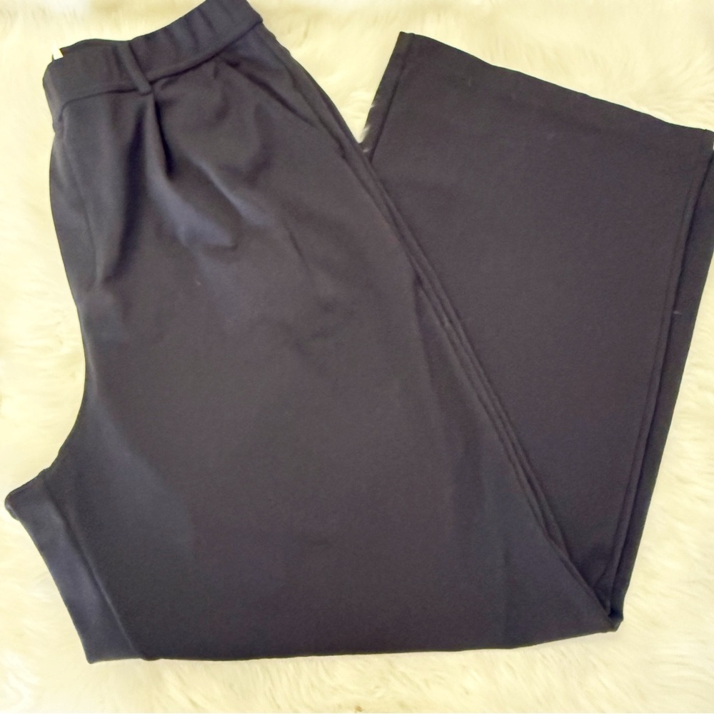 Halara Black Wide-Leg Pull-On Pants XL Regular Stretch High-Rise - Picture 2 of 7